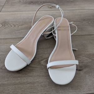 Lulu's Julie White ankle strap heels